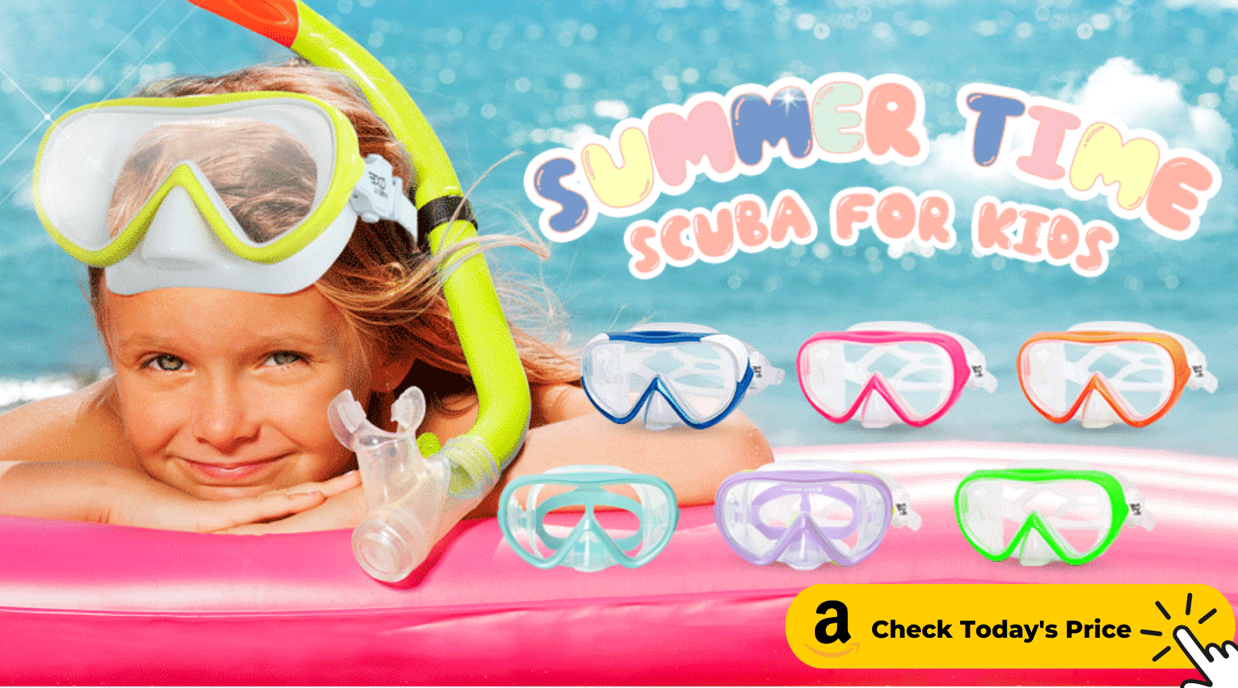 Kids LOVE these colorful EXP Vision Swim Goggles with Nose Cover. No Leak. Fun Colors.