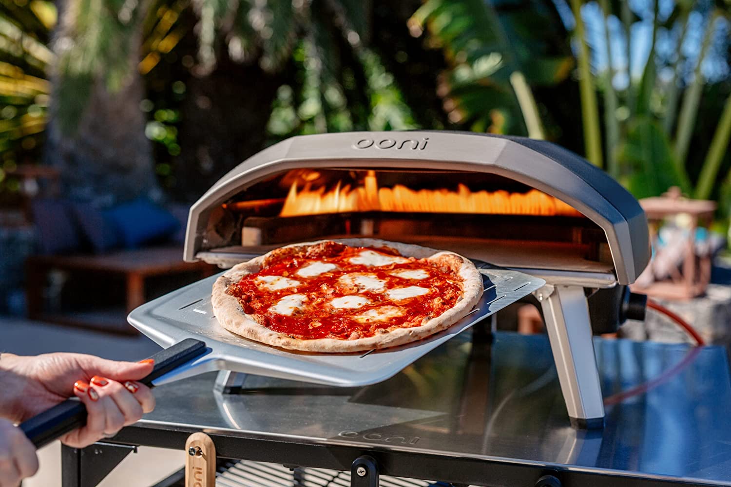 Ooni Koda 16 Gas Powered Pizza Oven shown with Neapolitan Pizza | Image by Ooni