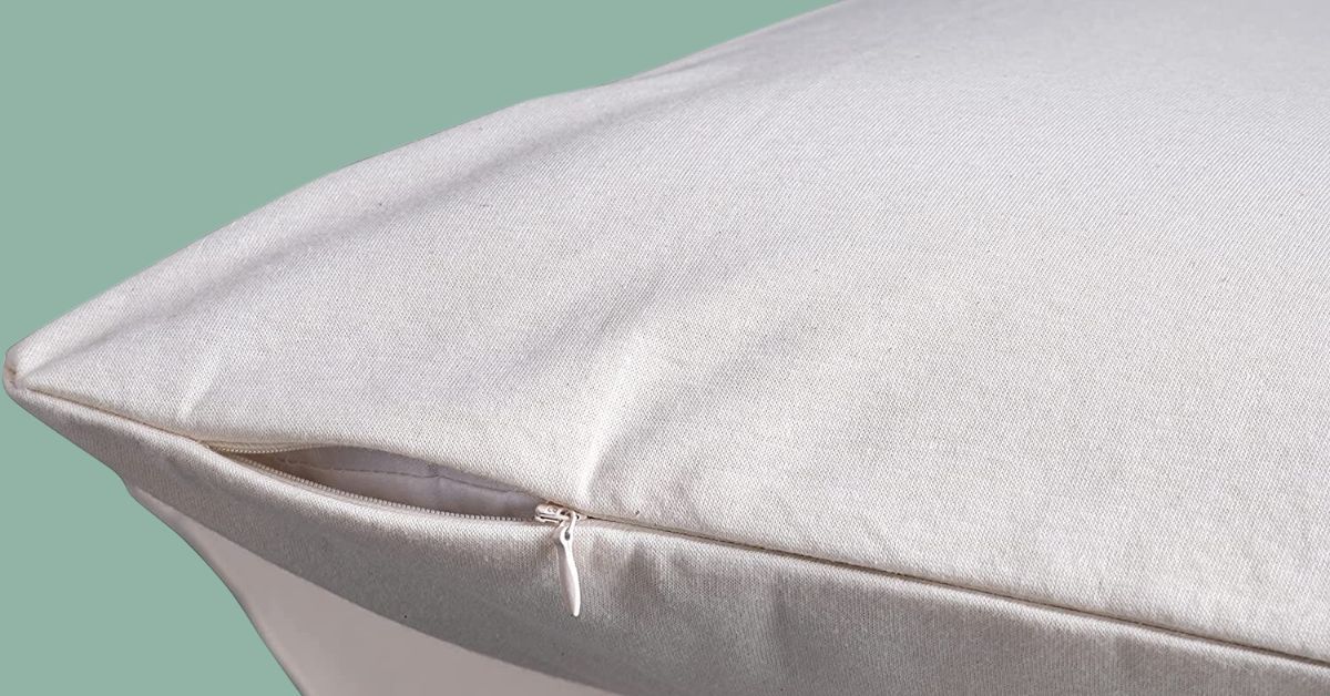 Close Invisible zipper on the pillow encasement. Double check there are no gaps or openings.