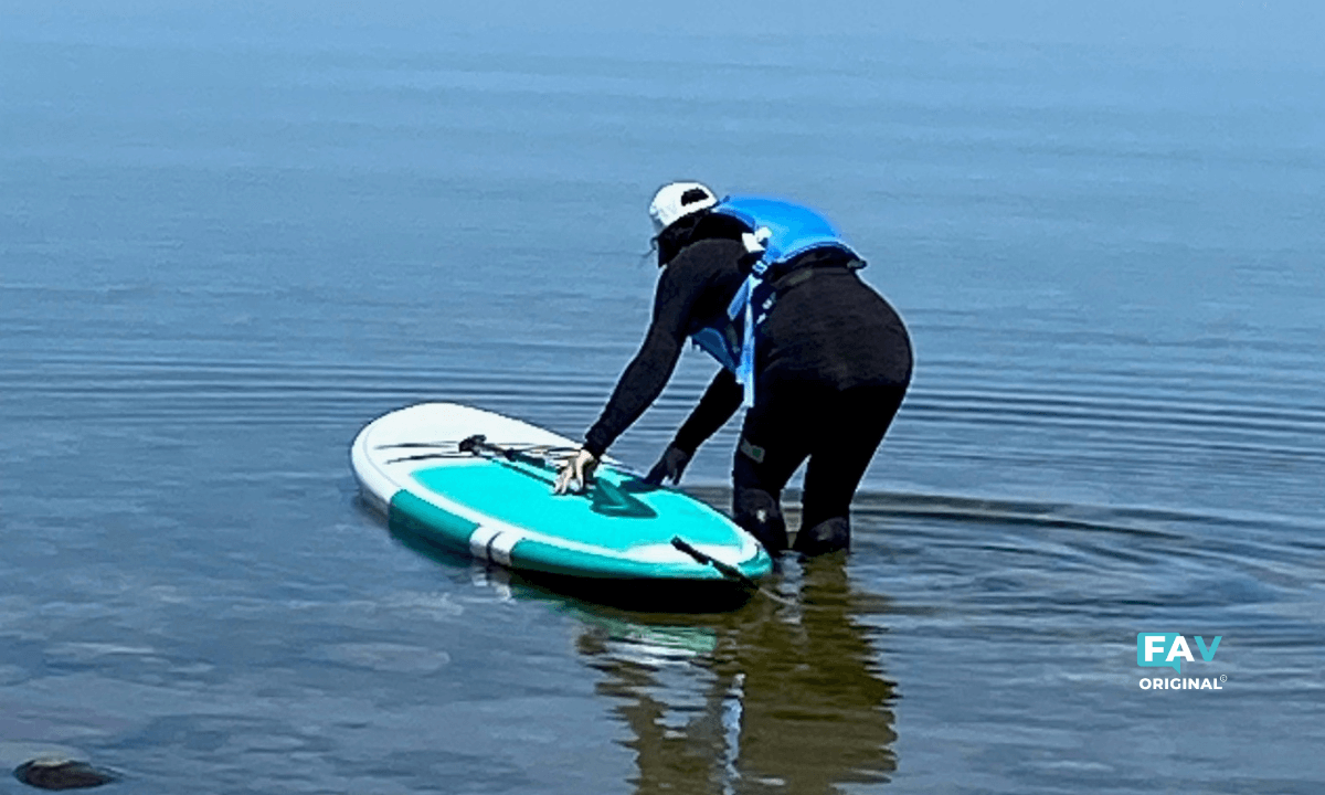Heading out on the lake with my Adventure All Rounder MX Paddle board