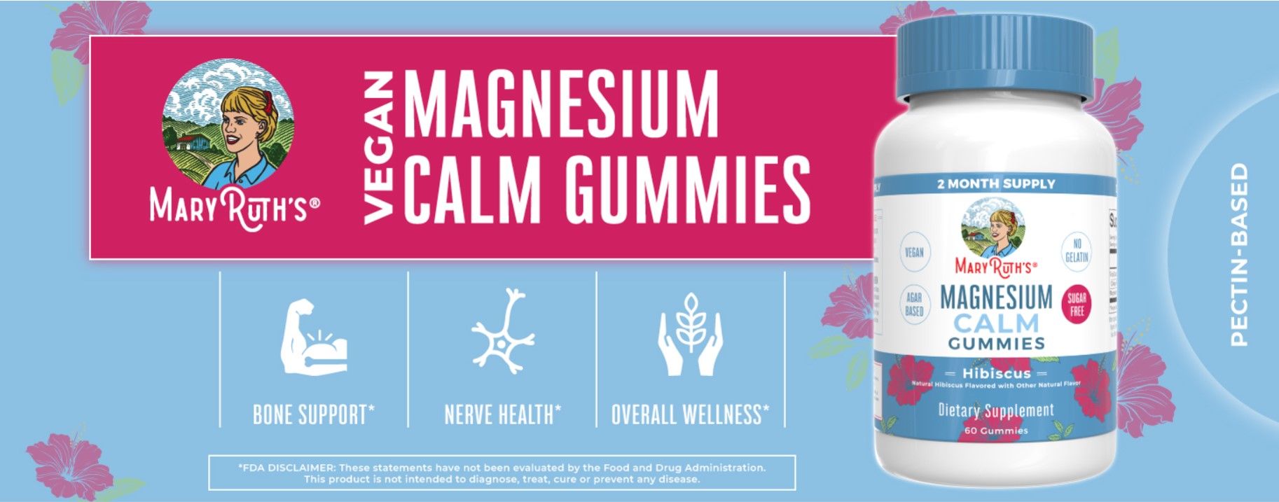 Mary Ruth Organics Vegan Magnesium CALM Gummies sold on Amazon