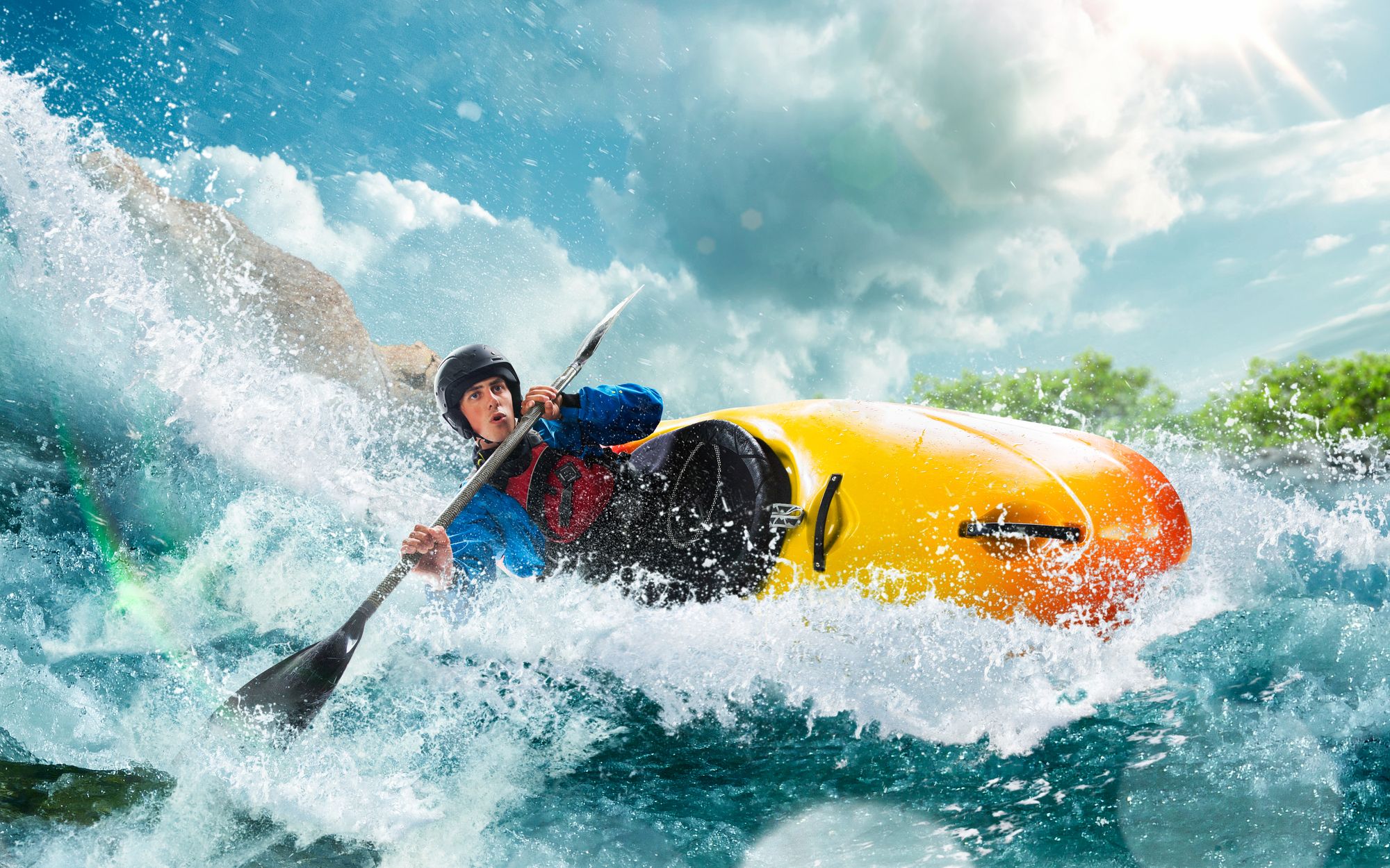 Extreme kayaking whitewater kayak experience