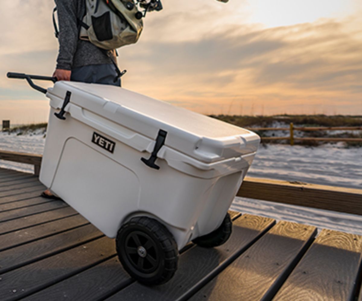YETI Tundra Cooler on Wheels - click image to check price on Amazon