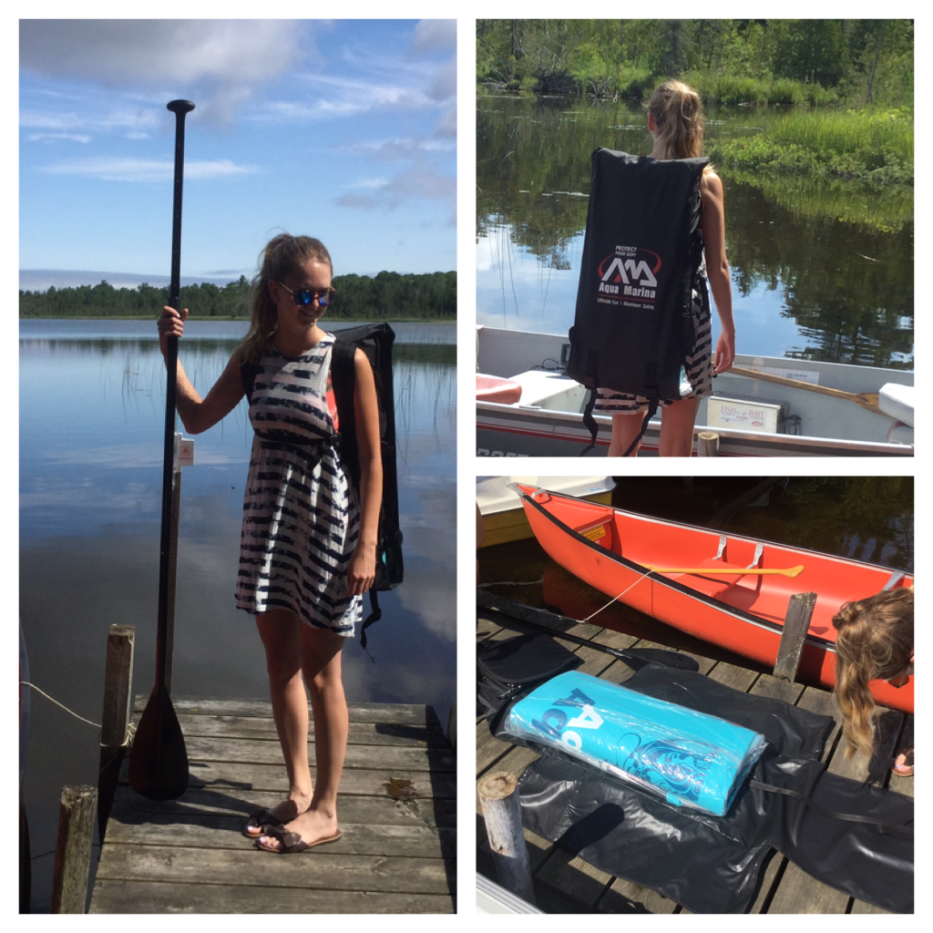 Inflatable paddle boards easy to roll up and transport with backpack