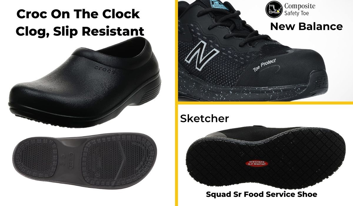 Comparing Croc, New Balance and Sketcher slip resistant shoes for work