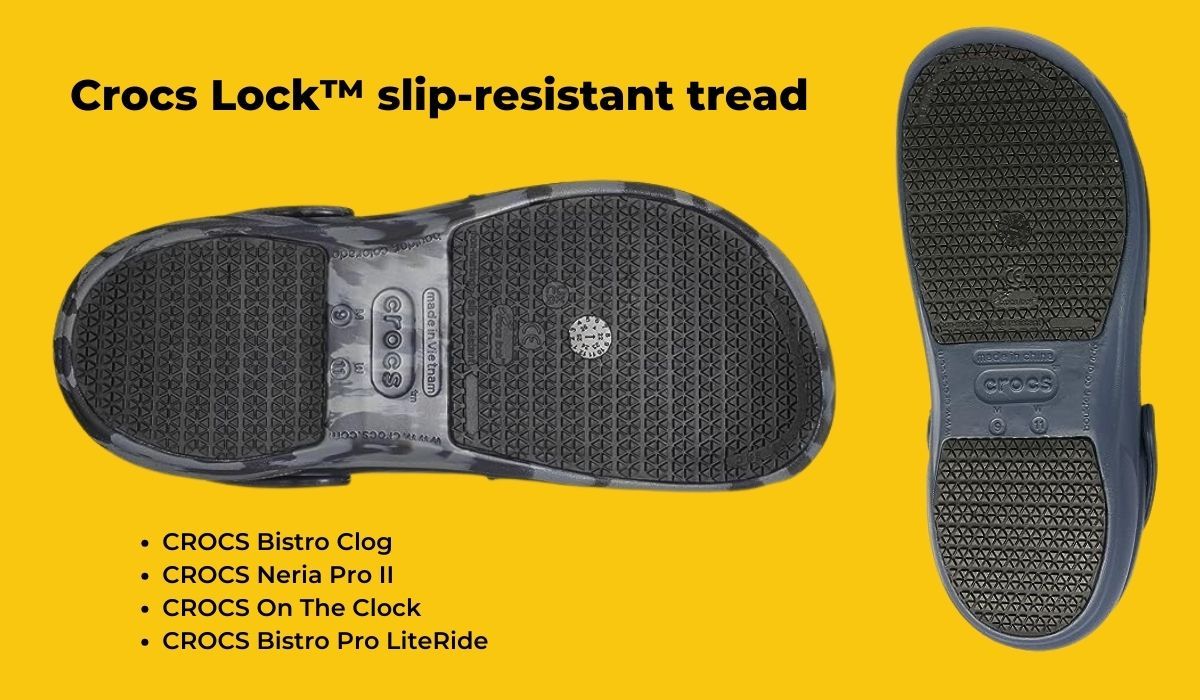 Crocs Lock slip resistant tread