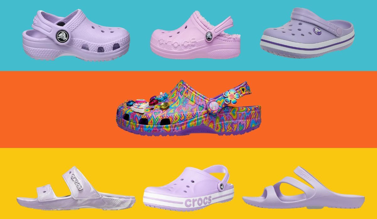 Purple Crocs for women and kids (toddlers, children and infants)