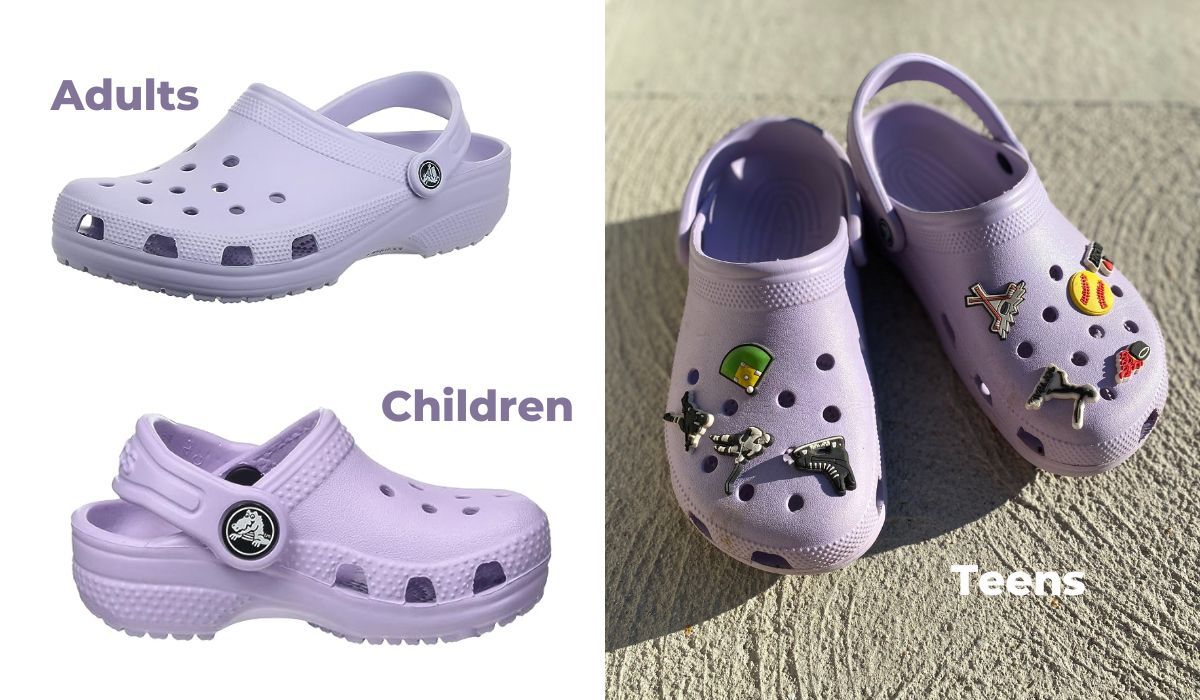 Light Purple Crocs for Adults Teens and Children