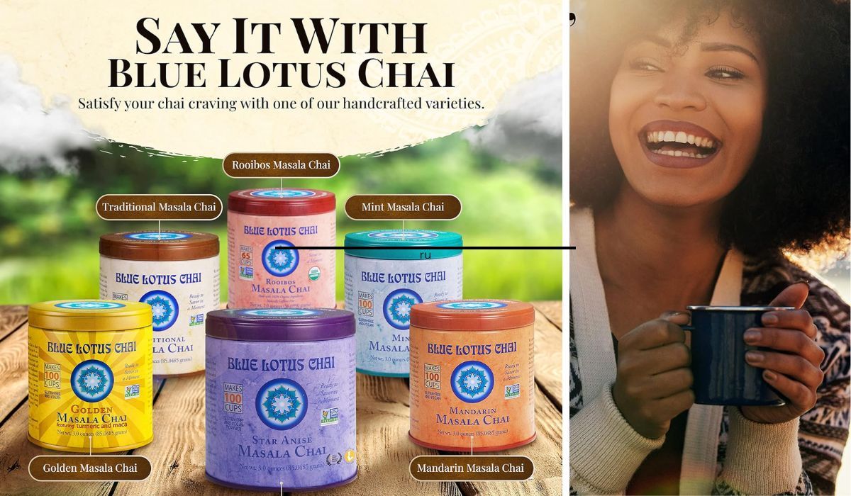 Blue Lotus Chai brand of teas available on Amazon.