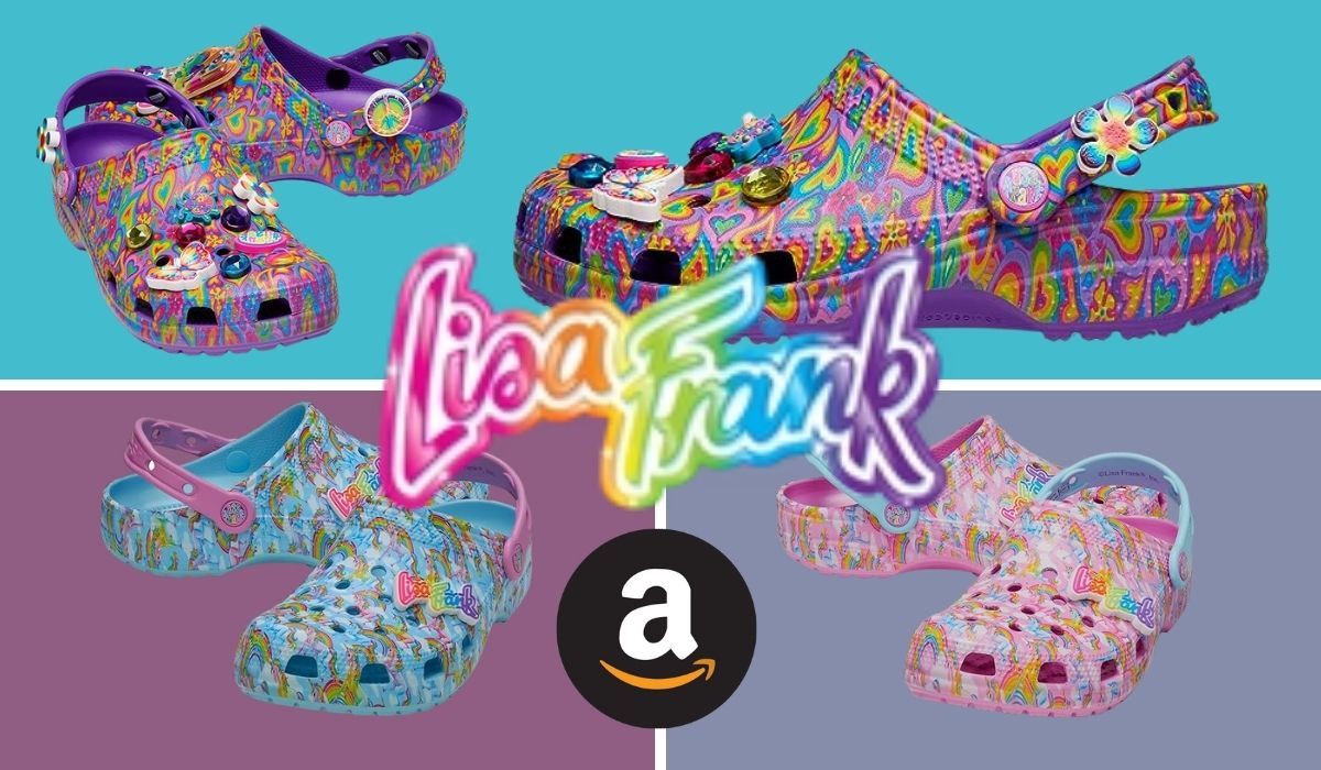 Lisa Frank Crocs available on Amazon