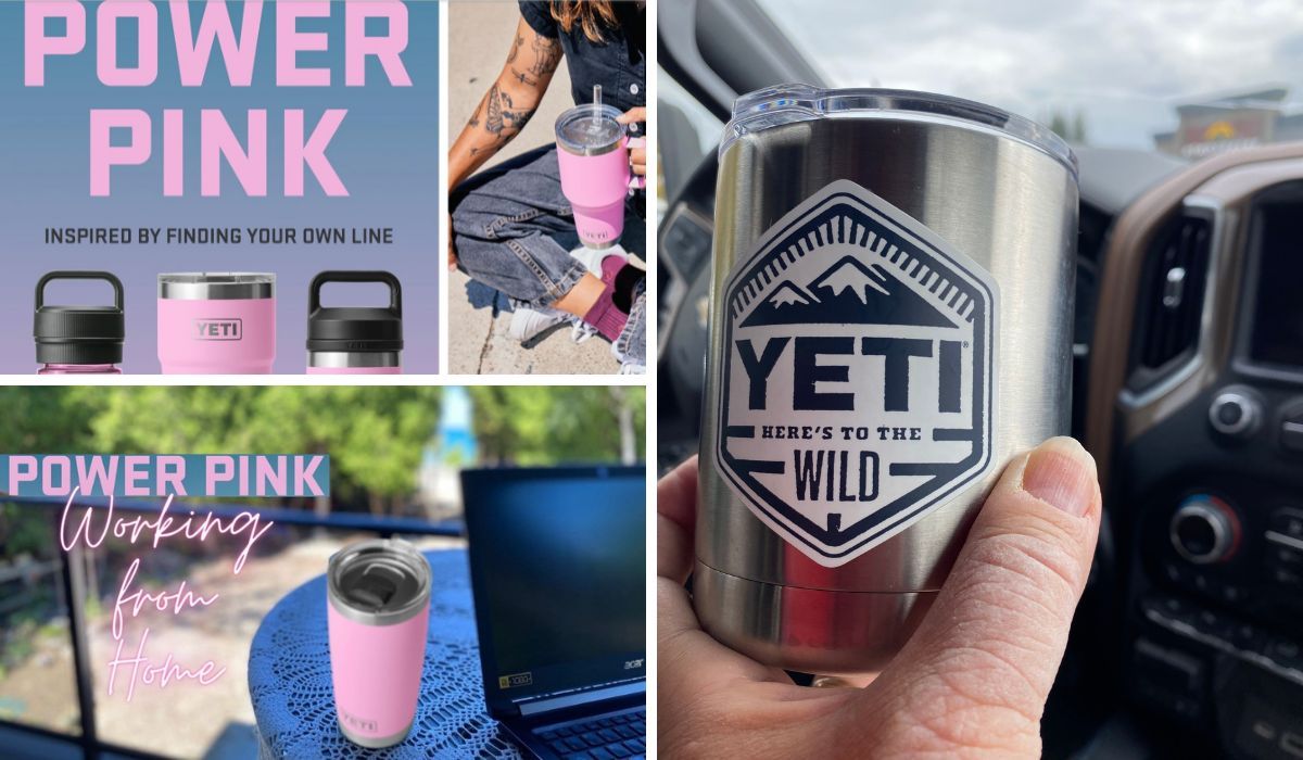 Customize your YETI tumbler, cup or cooler with custom colors and logos like YETI POWER PINK