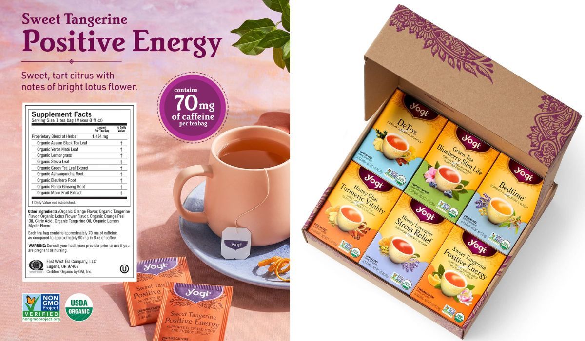 Yogi Brand mixed tea pack available on Amazon