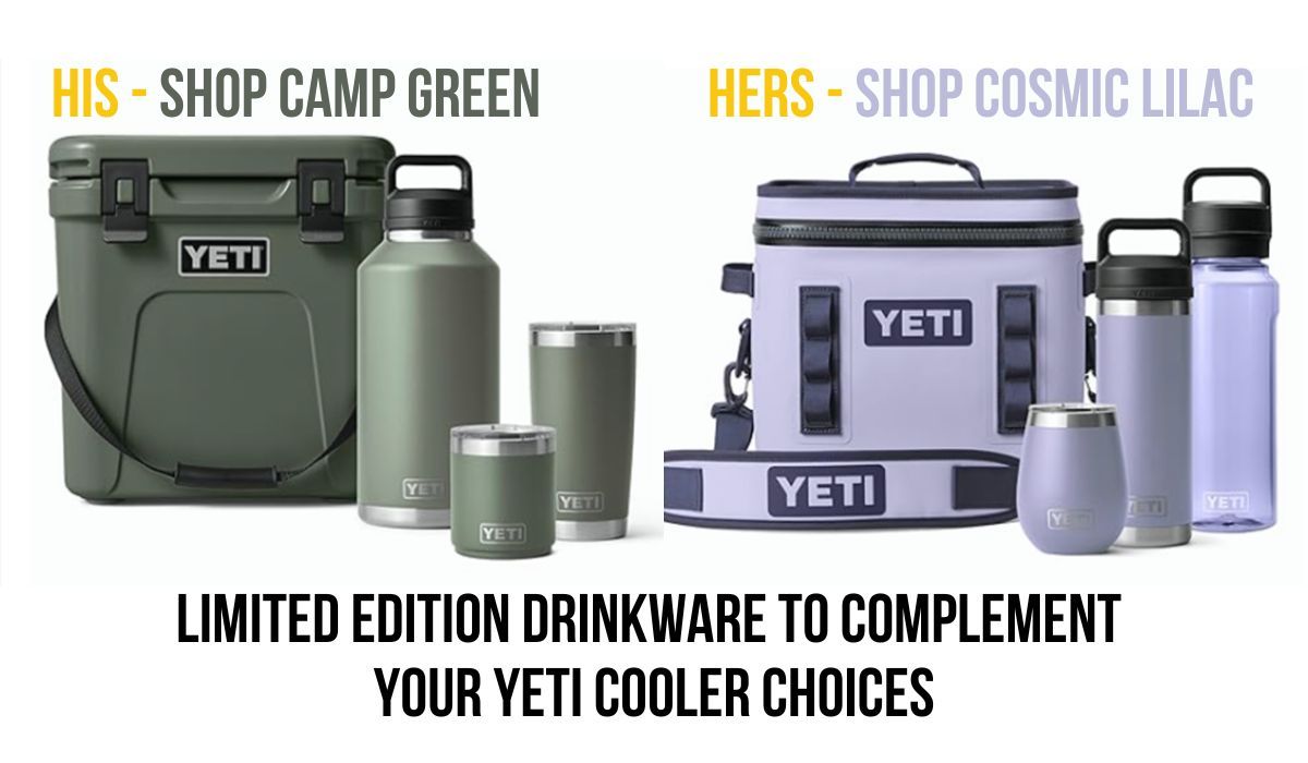 YETI Limited Edition Camp Green and Cosmic Lilac 