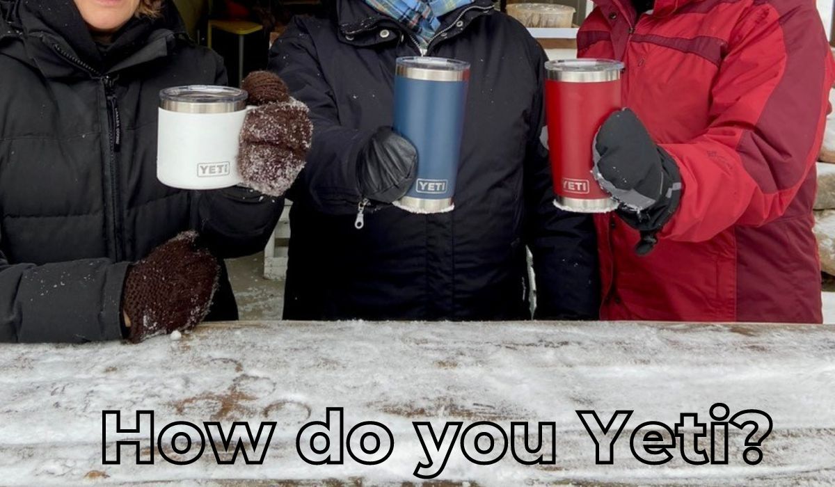 Three Friends Enjoying Yeti Coffee, Yeti Ramblers, Yeti Mugs