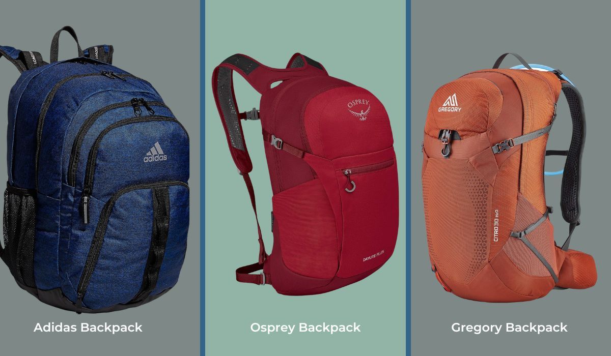 Top Backpack Brands like Adidas, Osprey and Gregory