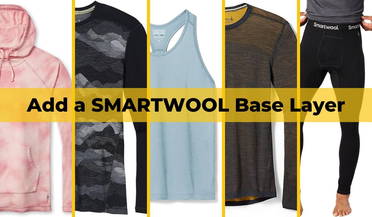 Add a SMARTWOOL base layer at discounted prices