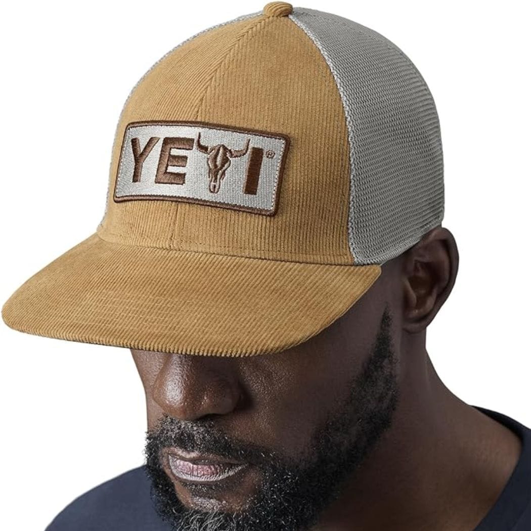 YETI Corduroy Flat Brim Trucker Hat
