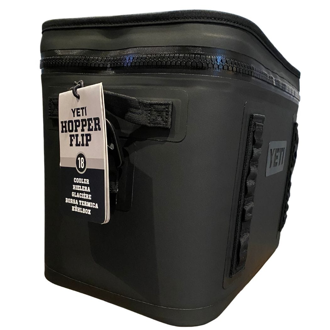 The Waterproof YETI HOPPER FLIP 18 in black on black