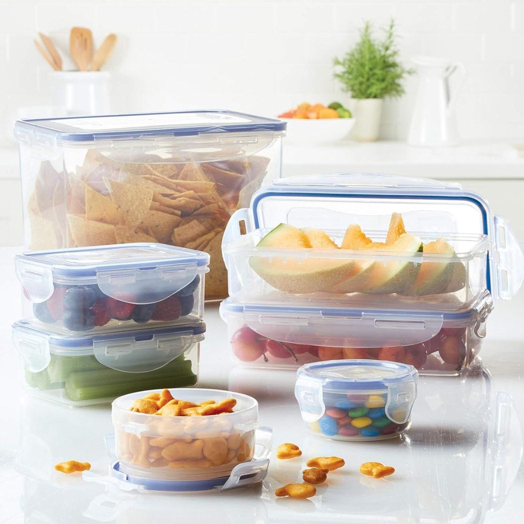 Airtight waterproof food containers for packing a cooler