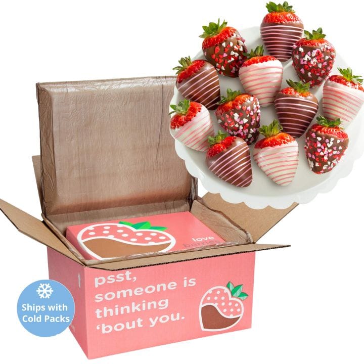 Strawberries dipped in chocolate - Gift Boxed and shipped by Amazon!