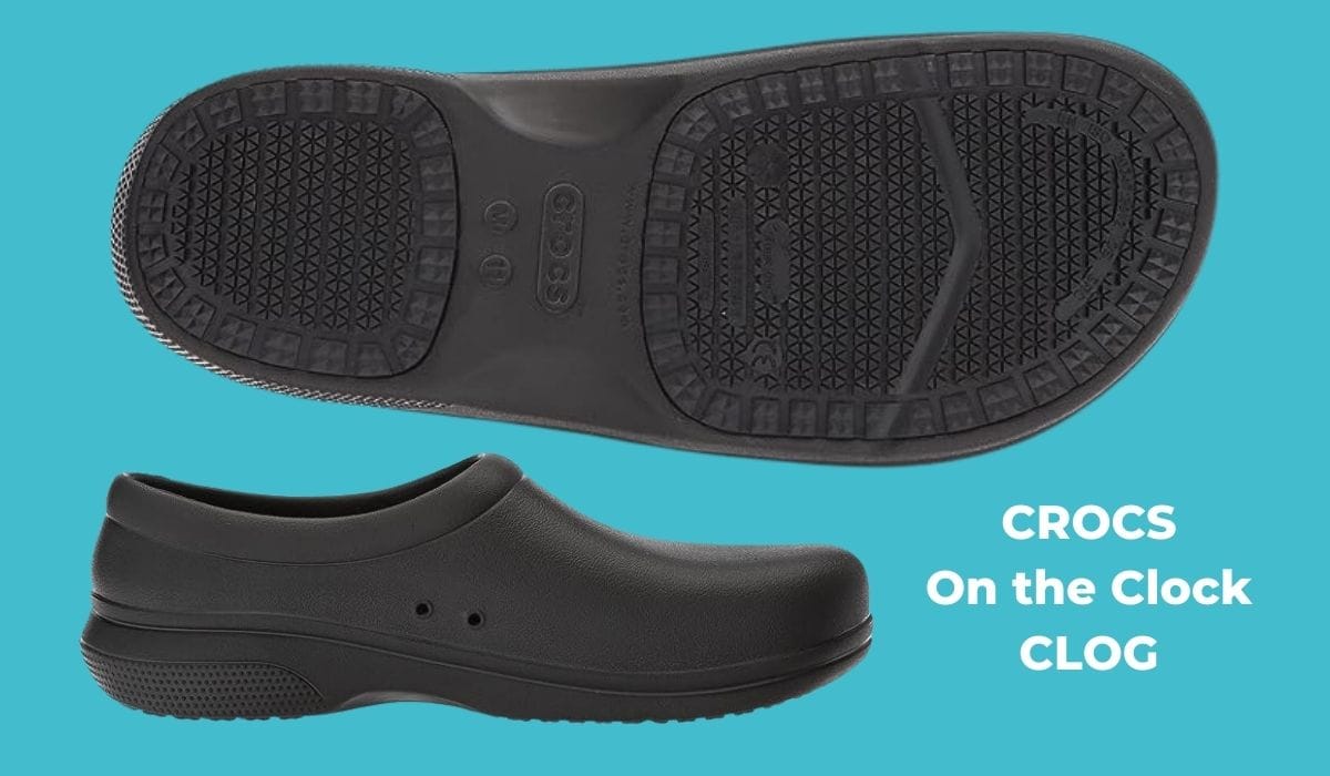 Crocs "On the Clock" Clog designed to be slip resistant for work