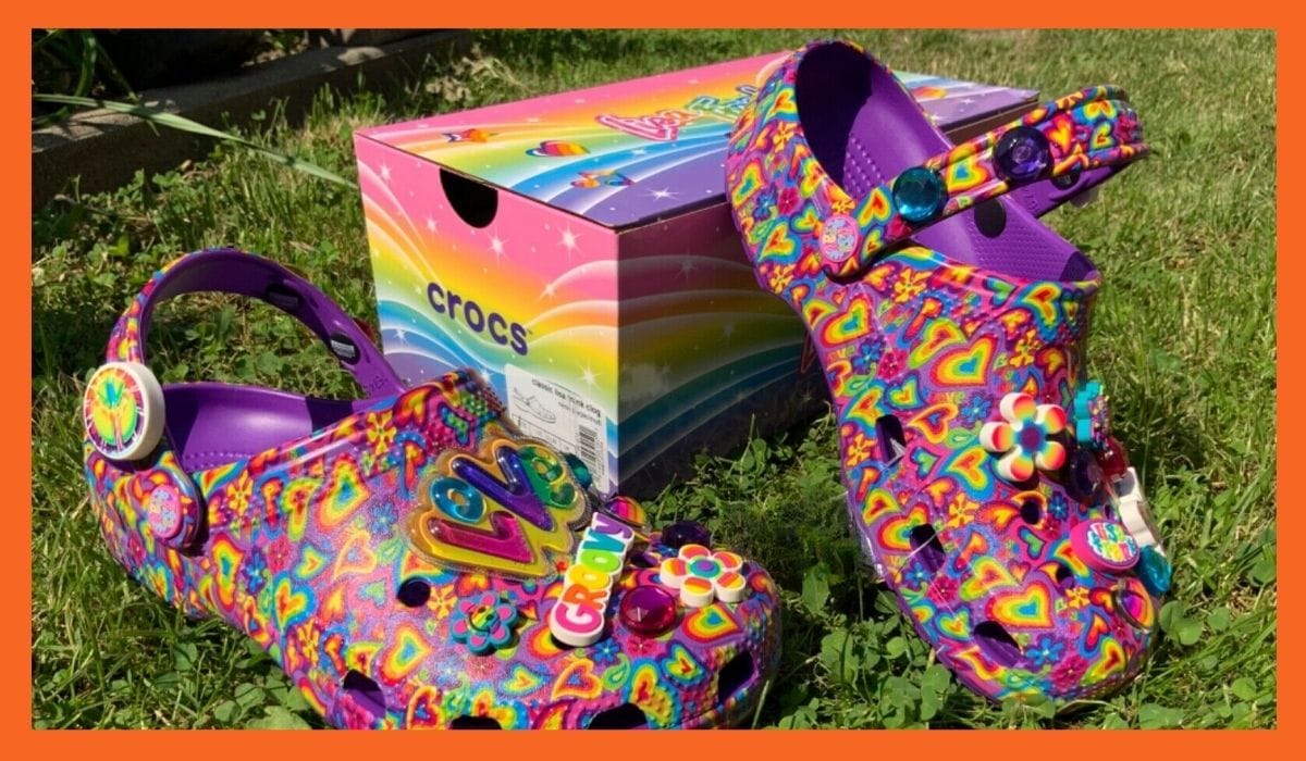 Colorful Lisa Frank Crocs