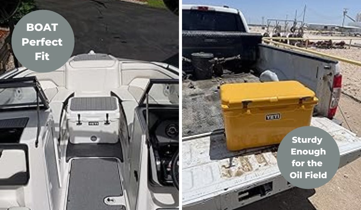 Rugged YETI Coolers perfect fit for boaters and sturdy enough for the oil field and dirty truck beds