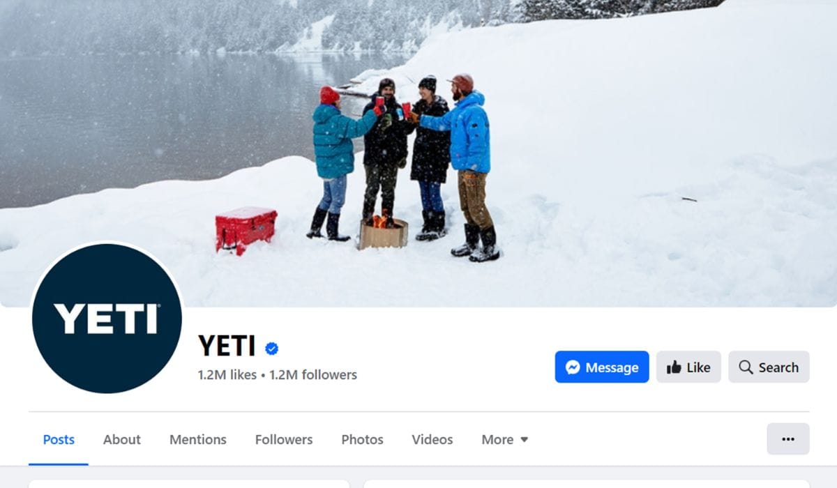 YETI Facebook cover image and logo