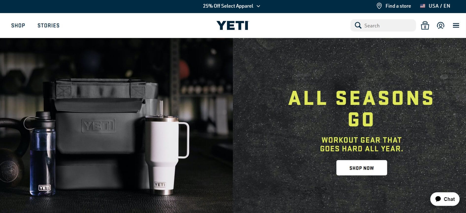 YETI website cover image