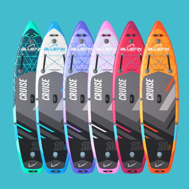 Bluefin Cruise 10'8" Paddle Boards in Six Popular Colors