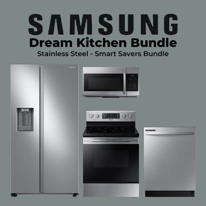 Samsung Kitchen Bundle, 4 appliance in Stainless Steel we call the Smart Savers Bundle