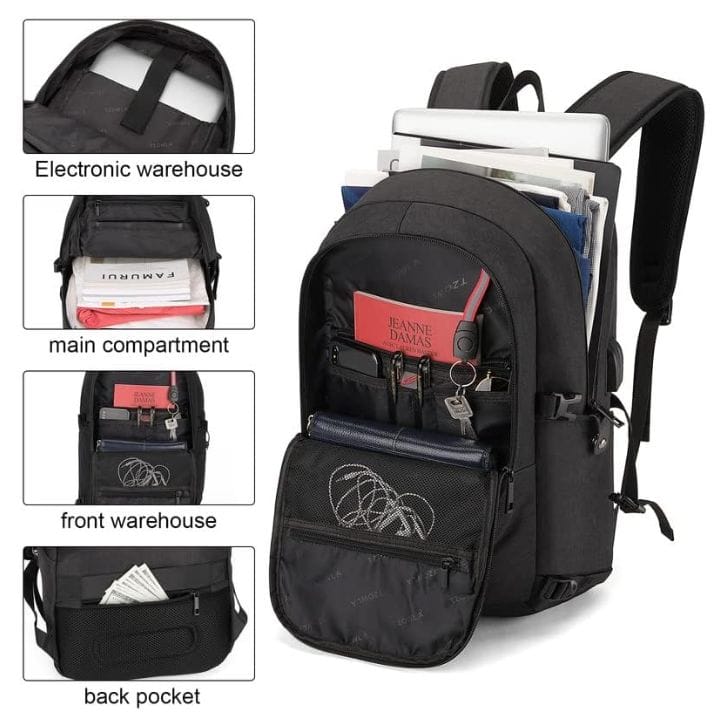 Tzowla backpack with lots of organization pockets including anti-theft pocket.