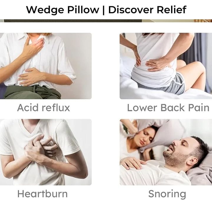 Better sleep posture with a bed wedge pillow can help many different ailments.