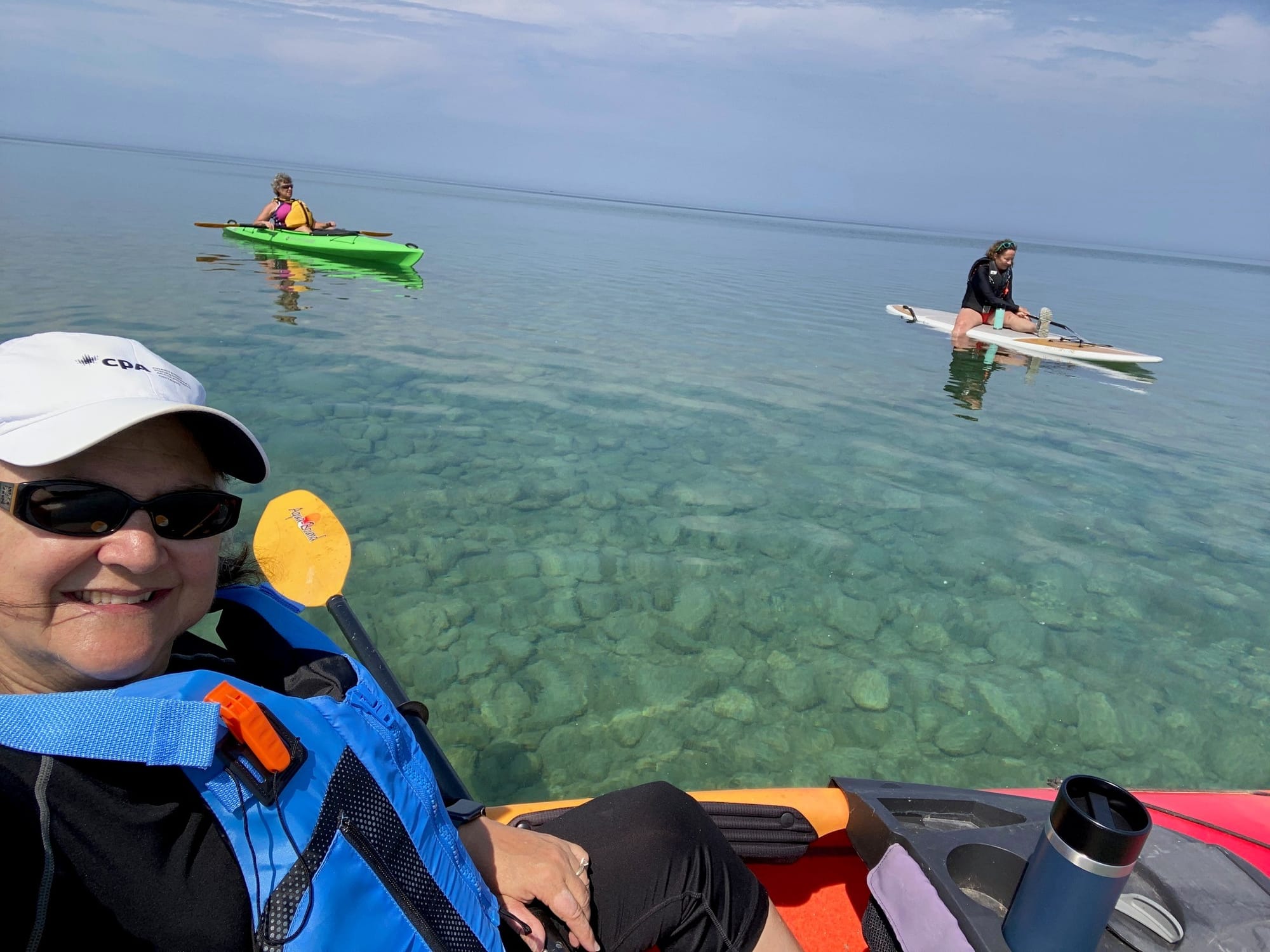 Author Deborah Clarke, a FAV day on the lake with friends.