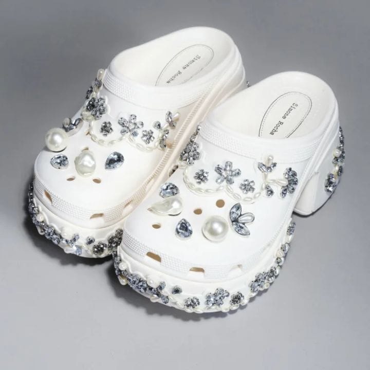 Fancy Wedding Crocs by Simone Roche, fashion icon collaboration