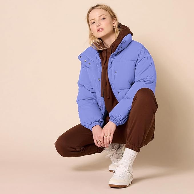 Amazon Essentials puffer jackets and sherpa